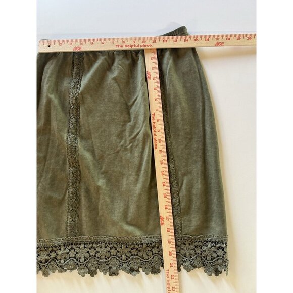 New Yest acid green grunge stretch pencil skirt lace fairy sz 8 vintage Y2K - Picture 10 of 15